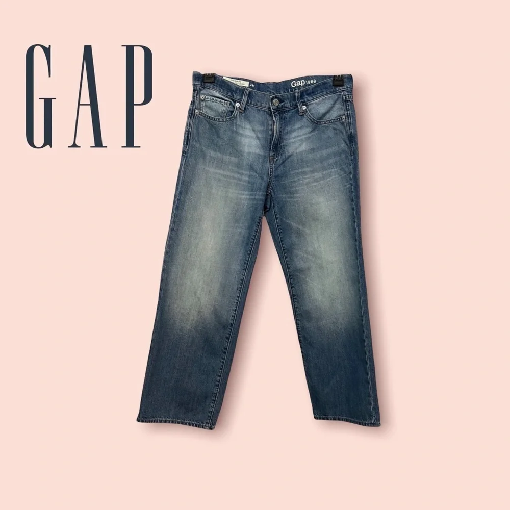 GAP (EUC) 100% COTTON ORIGINAL WIDE LEG CROP, SIZE 6 (28)
